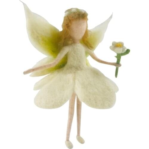 Needle Felting Kit for Beginners Flower Princess, Gift for Mom, Felting Mat, Felting Needles, Video Manual, Height 10cm (4")