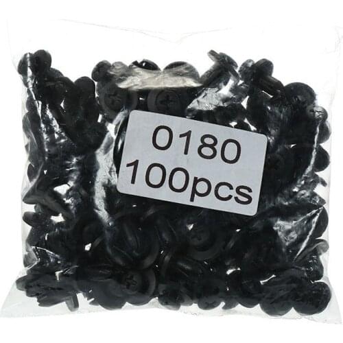 Nylon Fastener Rivet Clips Push Type Retainer Rivet Retainer Trim 6mm Hole Size 100 Pcs