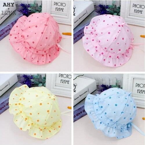 Summer Thin Sun Protection Kids Girls Bucket Hat Circle Sun Hat Children Panama Floral Breathable Caps Baby Girls Fisherman Hat