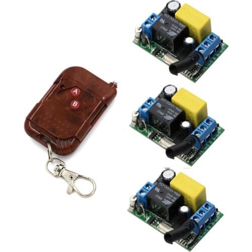 Remote Control Switch AC220V 1CH Lighting Switches Remote ON OFF Light Lamp SMD Power Remote Switch System 315/433.92MHZ