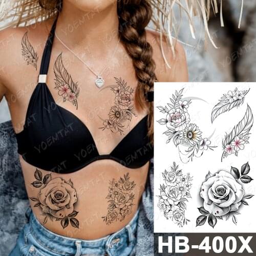 Waterproof Temporary Tattoo Sticker Flowers Cat Lynx Flash Tattoos Owl Satan Goat Body Art Arm Makeup Party Fake Tatoo Women Men