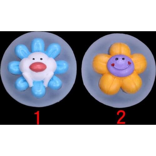 Lovely Flower Mousse Cake Silicone Mold Car Air Outlet Decoration Aromatherapy Mold 17-479