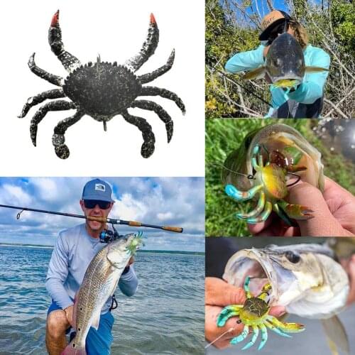 Smash Crab Lure Realistic TPE Fishing Lure For Saltwater Freshwater Lure Trout Wall Eye Muskie Pike Catfish Bait Fish Accessory