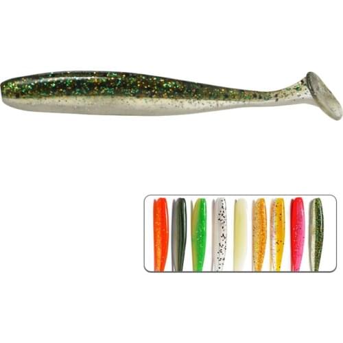 Easy Shiner Fishing lures100mm/4.5g Wobblers Carp Fishing Soft Lures Silicone Artificial Double Color Baits