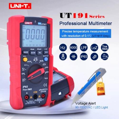 Professional Multimeter UNI-T UT191E UT191T DC AC voltage Current meter Capacitance Resistance Duty cycle Diode/Continunity Test