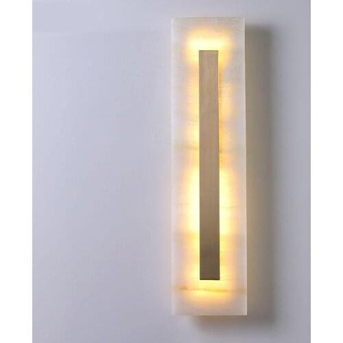 Hotel luxury Vertical LED light Living room Marble Wall Long Wall Lamp Art Lamp Modern Bedroom Bedside Lamp gold wall sconce
