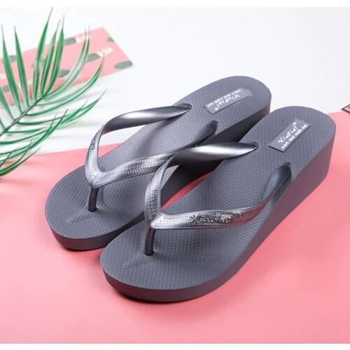 Flip Flops Women 2019 Summer Wedges Anti-Skid Flip Flops Clip-Toe Casual Beach Slipper chanclas mujer claquette femme chaussure