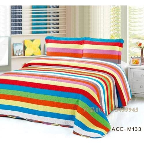 Sunshine Rainbow new washed cotton quilting is sandwiched within a three-piece quilted exports