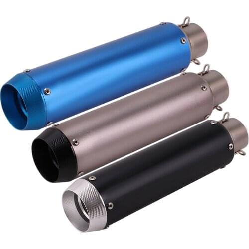 38-51mm Universal Exhaust System Pipe Modified Muffler End Tips 324mm Stainless Steel Slip On Motorcycle Dirt Bike ATV