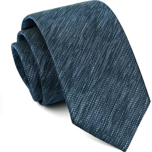 High Quality 2021 New Designers Brands Fashion Business 7cm Slim Ties for Men Black Blue Denim Necktie Work Formal with Gift Box