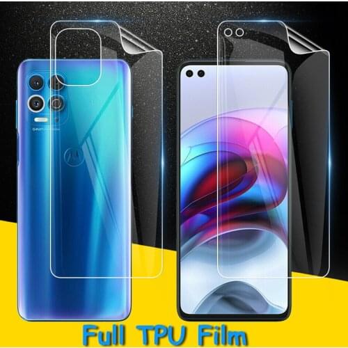 Front / Back Full Coverage Clear Soft TPU Film Screen Protector For Motorola Moto G100 Edge S XT2125 One G 5G Plus ( Not Glass )