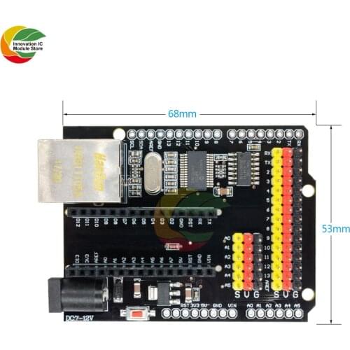 Ziqqucu Ethernet Shield V2.0 2.0 CH340g NANO 3.0 V3.0 LAN Network Expansion Board Module Compatible For Arduino R3