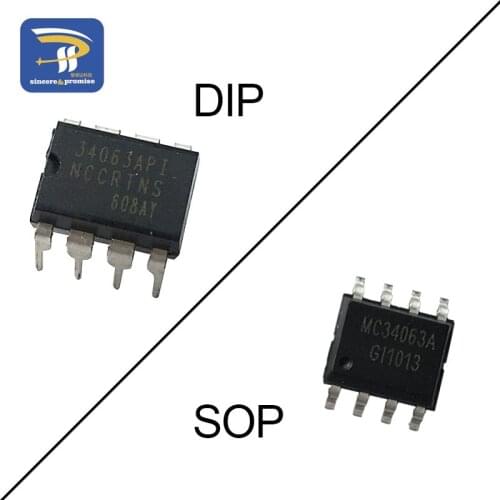 10PCS DIP MC34063API SOP MC34063A SOP-8 MC34063 34063 DIP-8 SOP8 Boost or buck power DC/DC converter