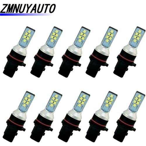 10PCS LED Bulb Lamp P13W 12 SMD 3535 LED Car Super Bright Fog Light Driving DRL Daytime Running Lamp Auto 12V 24V