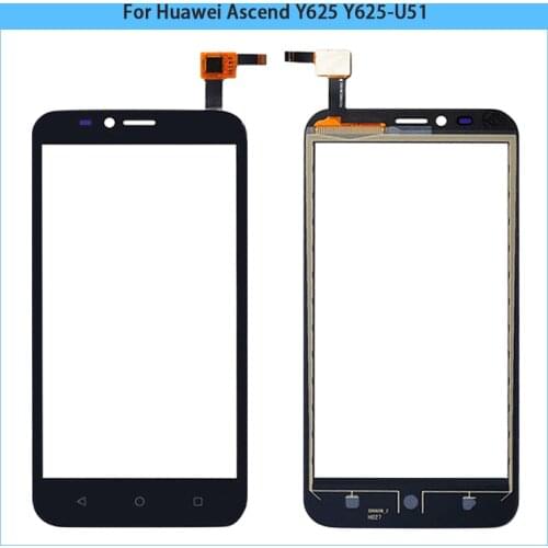 10PCS New Y625 TouchScreen For Huawei Ascend Y625 Y625-U51 5'' Touch Screen Panel Sensor Digitizer Front Glass Lens Replacement