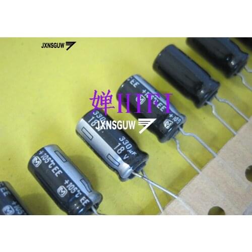 20PCS Matsushita EE 18V330UF 8X15MM Audio Aluminum Electrolytic Capacitor 330UF/18V 105 degrees 330uF 18V