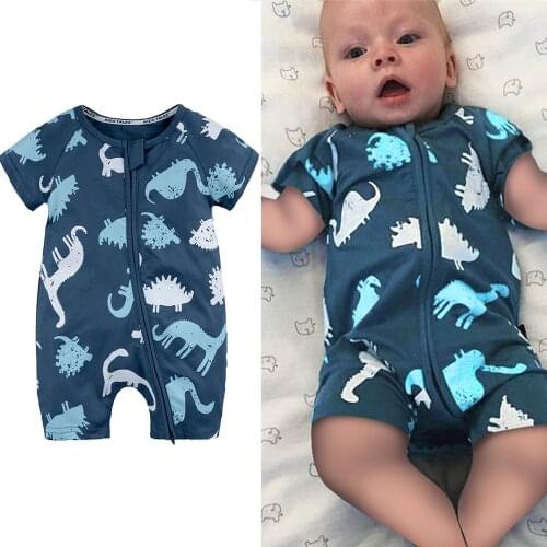 2020 New Baby romper newborn infant baby boys girls cartoon print short sleeves romper summer baby clothingBBR177