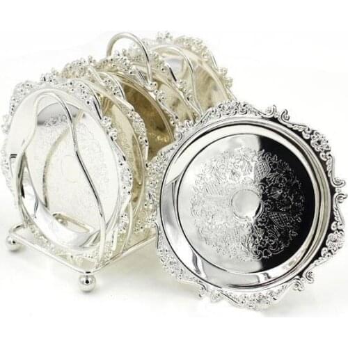 6 Pieces/set)Mini Metal PlatesDiameter 10.7CM