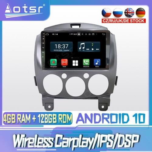 Android 10 128G For Mazda 2 2010 - 2011 2012 Carplay DVD GPS Navigation Auto Radio Stereo Video Multimedia Player HeadUnit 2din