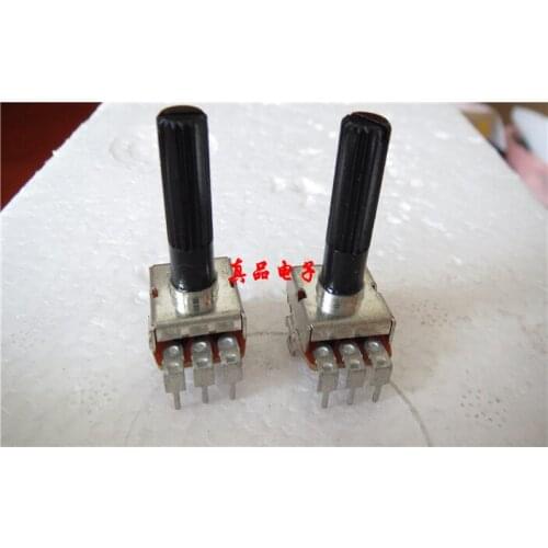 B20K B50K imported from Taiwan ALPHA square with bracket power amplifier audio volume potentiometer handle length 22MM switch