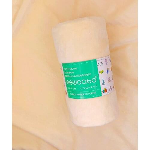 Large Stock 75X100cm Doll Skin Velboa Stuffed Plush Fabric Tissue Flesh Color Plush Cloth For Sewing Patchwork Quilting Fabric