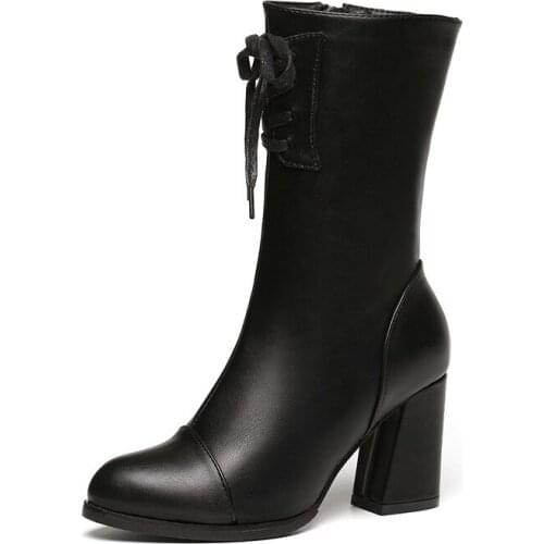 Bota Feminina Rubber Sale Botas Ankle Boots For Martin 2018 New Pattern Winter High In Boots Fashion Coarse With Woman Shoes