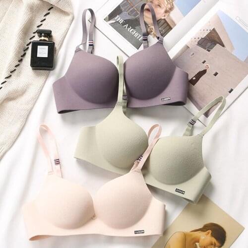 Wireless Bras for Women Push Up Bras Brassiere B C Cup Underwear Sexy Seamless Bra Three Quarters(3/4 Cup) Lingerie Sujetador