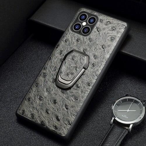 Genuine Leather Phone Case For Iphone 12 Pro Max 12 Max 11 Pro Max X Xs Max Xr 6 6s 7 8 Plus Se 2020 Magnetic Kickstand Cover