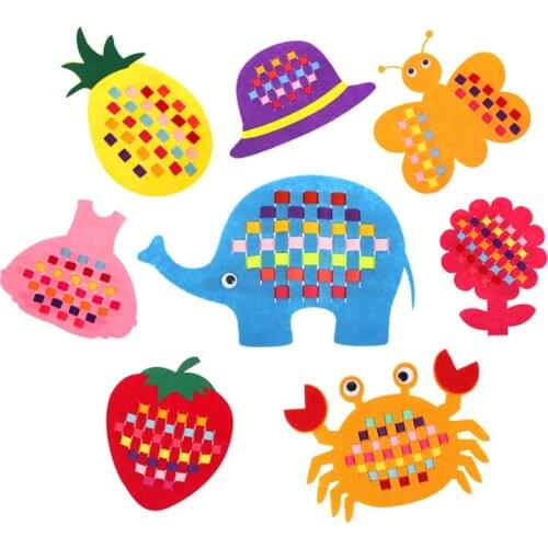 Children Handicraft Toys Educational Non-Woven Fabric Weaving Training Handmade Toy Kindergarten Learning Teaching Auxiliary Toy