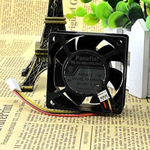 FBA06A12V 12V 0.3A 6025 6CM Silent Three-Wire Switch Fan 6months Warranty
