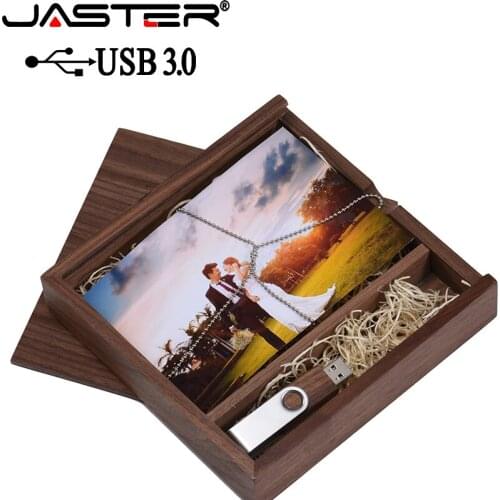 JASTER USB 3.0 flashdrive usb flash drive cute Rectangle Wooden Creative logo 004GB 008GB 016GB 032GB 064GB cute usb
