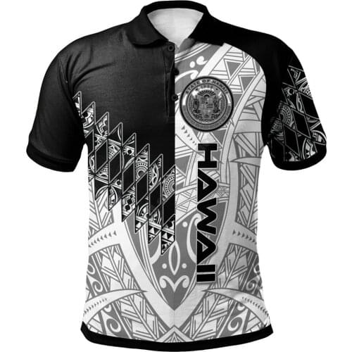 Hawaii Polo Shirt Symmetry Style 3D Printed Polo Shirt Men Women Short Sleeve Summer T-shirt