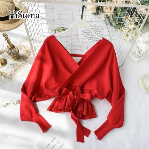 Женские пуловеры с V-образным вырезом HISUMA China At AliExpress