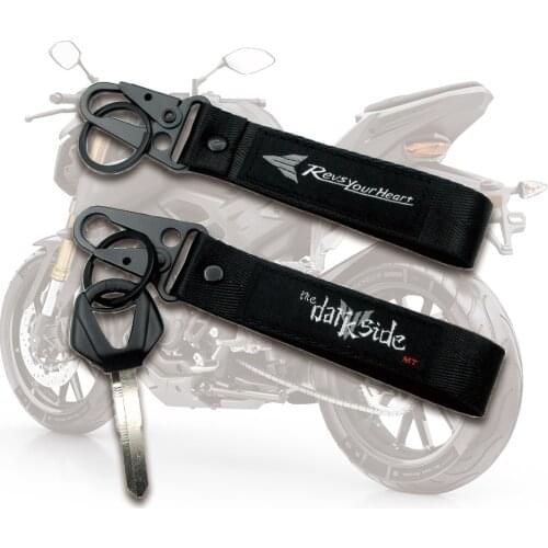 Motorcycle Embroidery Keychain Accessories Collection Key Chain For Yamaha YZF R1 YZFR6 MT03 MT07 MT09 MT10 Tracer FJ-09 Keyring