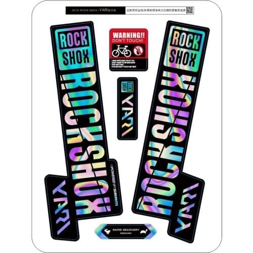 Rock Shox YARI 2019 Fork Decal Mountain Bike Cycling Sticker Adhesive Oil Slick 7