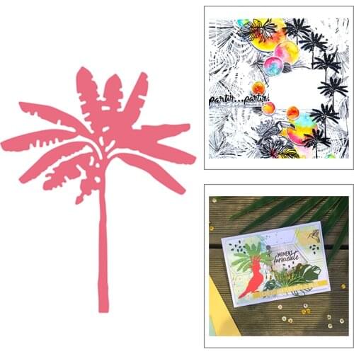 2020 New Summer Plant Coconut Tree Metal Cutting Dies For DIY Embossing Cut Paper Decoration Greeting Card Scrapbooking No Stamp