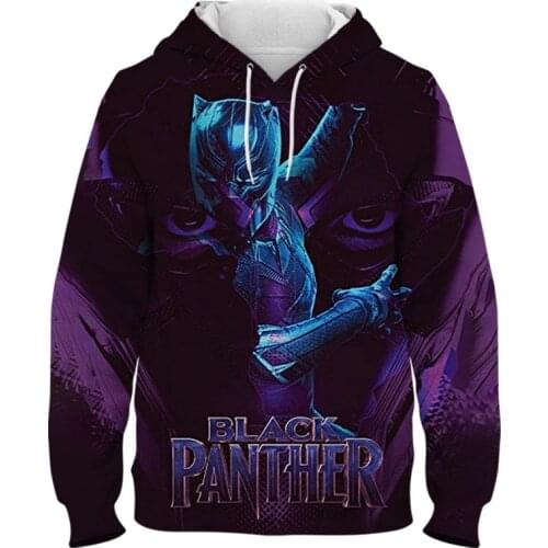 2021 New Black Panther Hoodies Men Women Children 3D Print Streetwear Pullover Long Sleeve Boy Girl Kids Sweatshirts Jacket