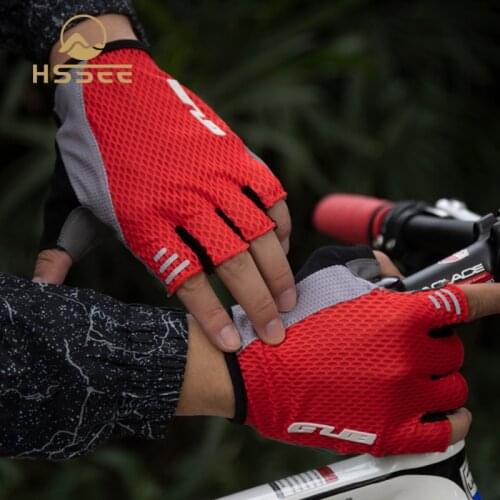 Official Authentic Cycling Gloves For Bicycle Stretch Lycra Breathable Non-Slip Half-Finger Bike Gloves Road Bike Accessories