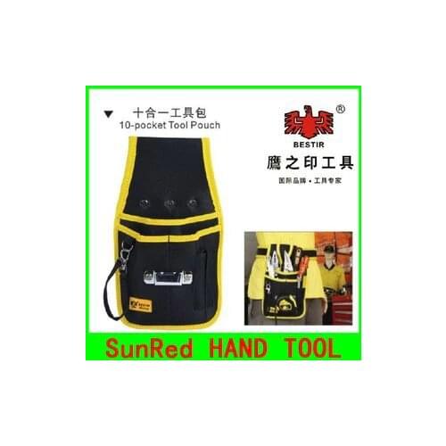BESTIR taiwan excellent quality 10-pocket in 1 electrician tools pouch simple design NO.05148 freeshipping