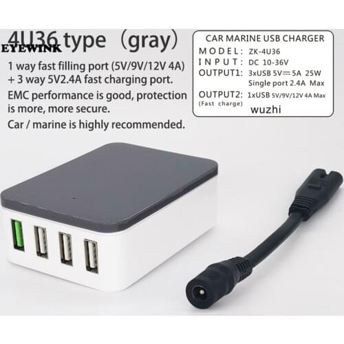 USB Charger Step Down Power Supply Module 50W 12V 24V 36V to 5V 5A QC2.0 QC3.0 FCP AFC SCP 4USB Buck Converter for Smart Home