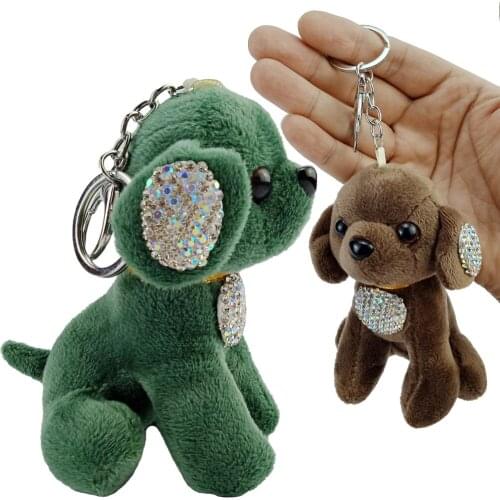 Key Chain Backpack Handbag Student Childrens Schoolbag Pendant Dog Plush Jewelry Small Gift Car Lock Accessories Supplies