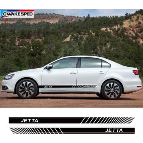 Sport Stripes Car Door Side Skirt Sticker For Volkswagen-Jetta MK4 MK6 GLI Auto Body Decor Vinyl Decal Tuning Accessories