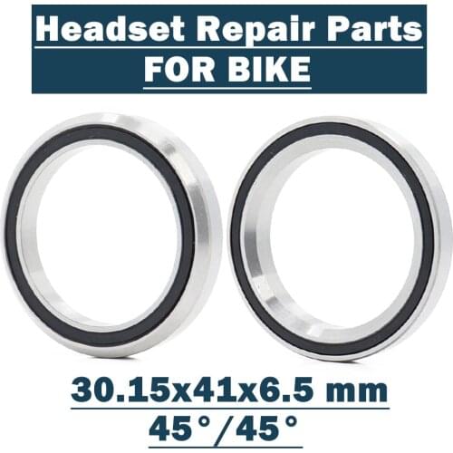 ACB41H6.5 Bicycle Headset Sealed Cartridge Bearings 41*30.15*6.5mm 45/45 Degree Lightweight Steel Tapered Upper Lower ACB