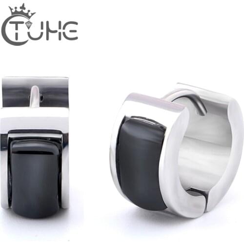 Fashion Stainless Steel Ceramic Stud Earrings Ceramic Setting Earrings Woman Wedding Accessories Women Earring For Anniversary