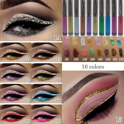 Liquid Eyeliner Makeup Cosmetics Sexy Pearlescent Sequins Diamond Bright Shining Long Lasting Multi-colors Eyeliner Pen