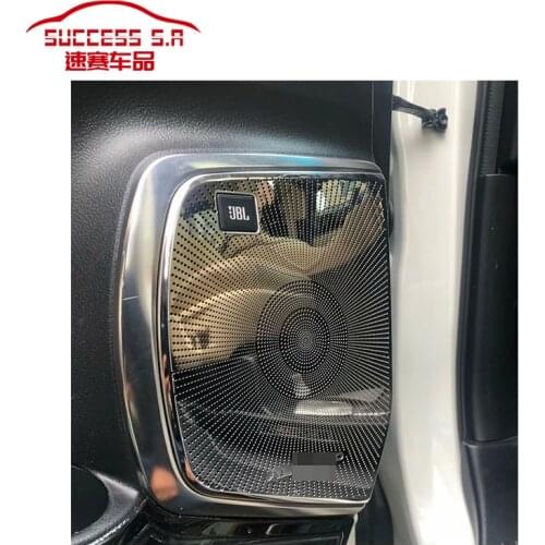 Stainless Steel Interior Door Stereo Speaker Audio Ring Cover Sound Frame Trim For Toyota Alphard Velifire Lexus LM Accessories