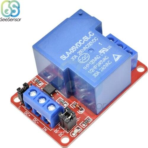 One 1 Channel Relay Module 5V 12V 24V High and Low Level Trigger Relay Control with Optocoupler for Arduino Mega AVR PIC DSP ARM