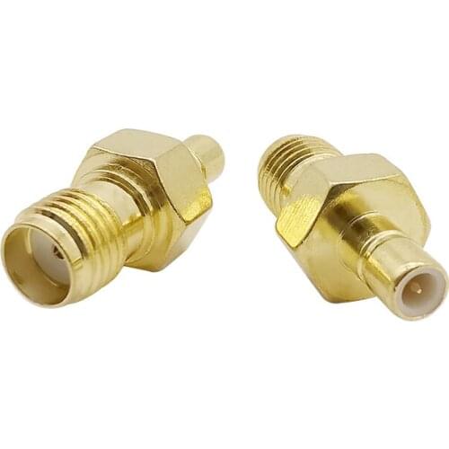 1pcs SMA Female to SMB Male RF Coaxial Coax Straight Adapter SMB Plug to SMA Jack Brass Gold Plating Connector