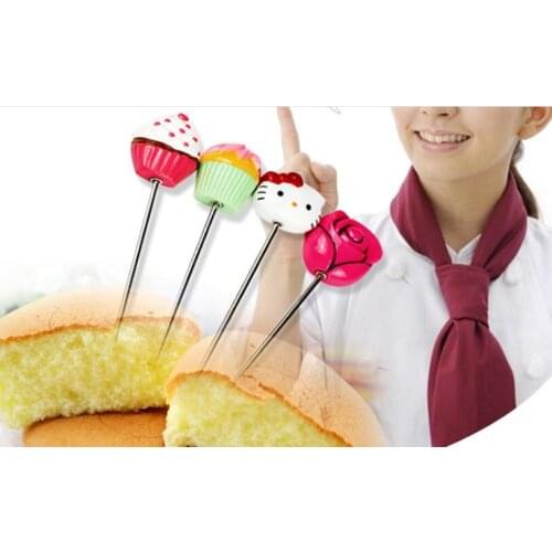 1PC Cake Tester Biscuit Needles Baking Tools Stainless Steel Biscuit Icing Sugar Needle Baking Pastry Confectionery Tool OK 1059