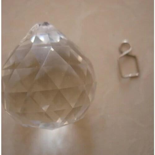 100Pcs/Lot Transparent 20mm Crystal Chandelier balls suncatcher prism Chandelier Pendant Parts with free hooks